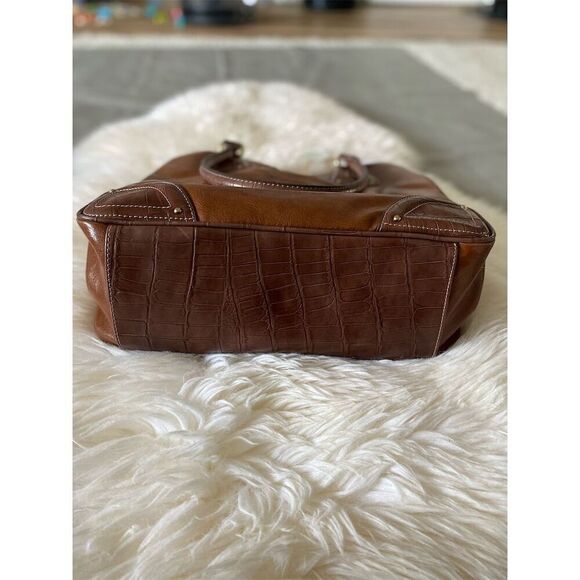 Liz Claiborne Fairbanks Large Brown Tote Bag Women's Spacious Interior - Picture 3 of 9